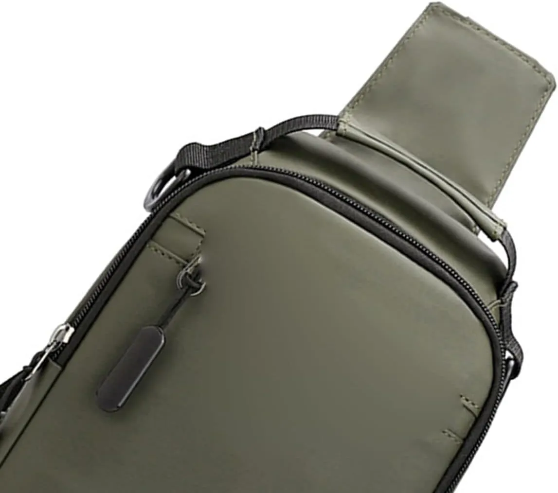 Men's Cross-Body Sling Bags Nylon Messenger Shoulder Bag Mens Chest Bag Multi-Functional Outdoor Waterproof Box Backpack Handbag Trend Youth Mens Bag(Black)