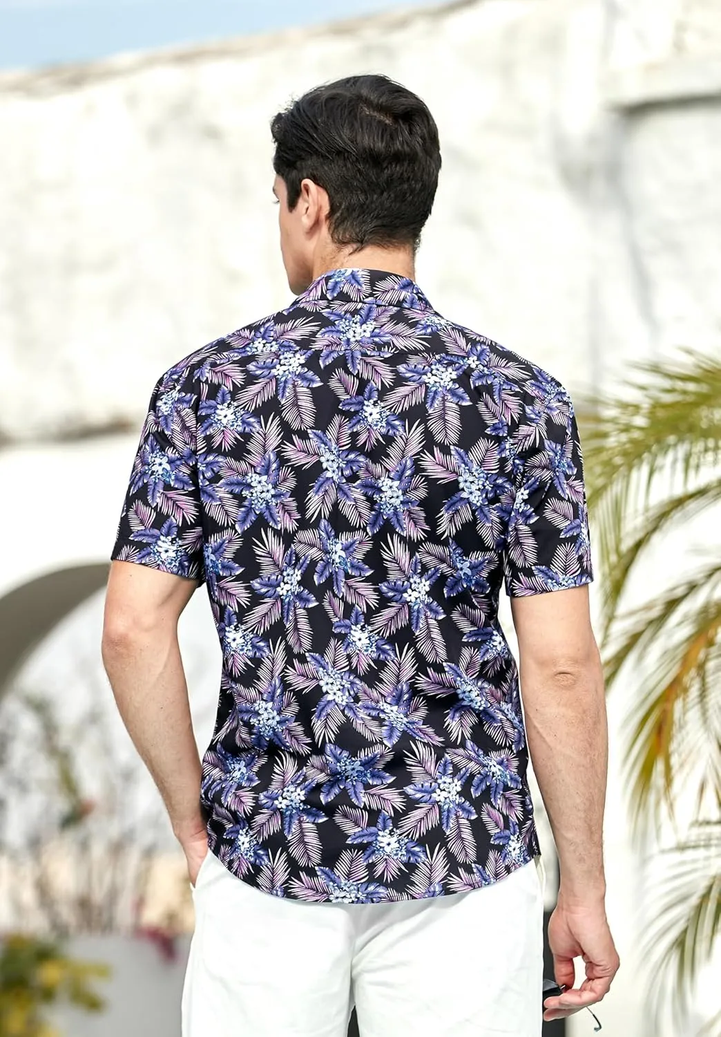 Men's Hawaiian Shirts Short Sleeve Casual Floral Button Down Tropical Shirt Summer Holiday Beach Aloha Hawaii Shirt