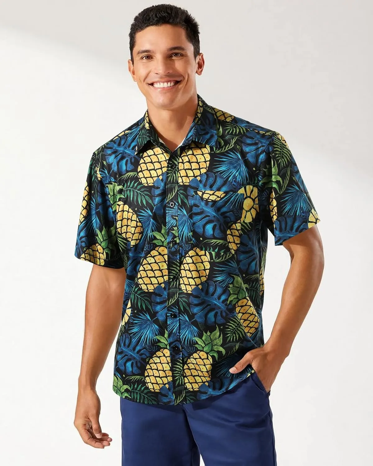 Men's Hawaiian Shirts Short Sleeve Casual Floral Button Down Tropical Shirt Summer Holiday Beach Aloha Hawaii Shirt