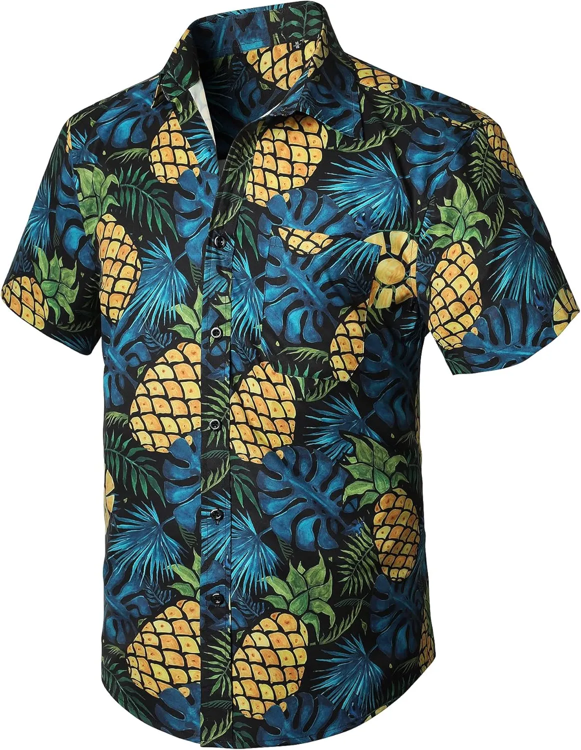 Men's Hawaiian Shirts Short Sleeve Casual Floral Button Down Tropical Shirt Summer Holiday Beach Aloha Hawaii Shirt