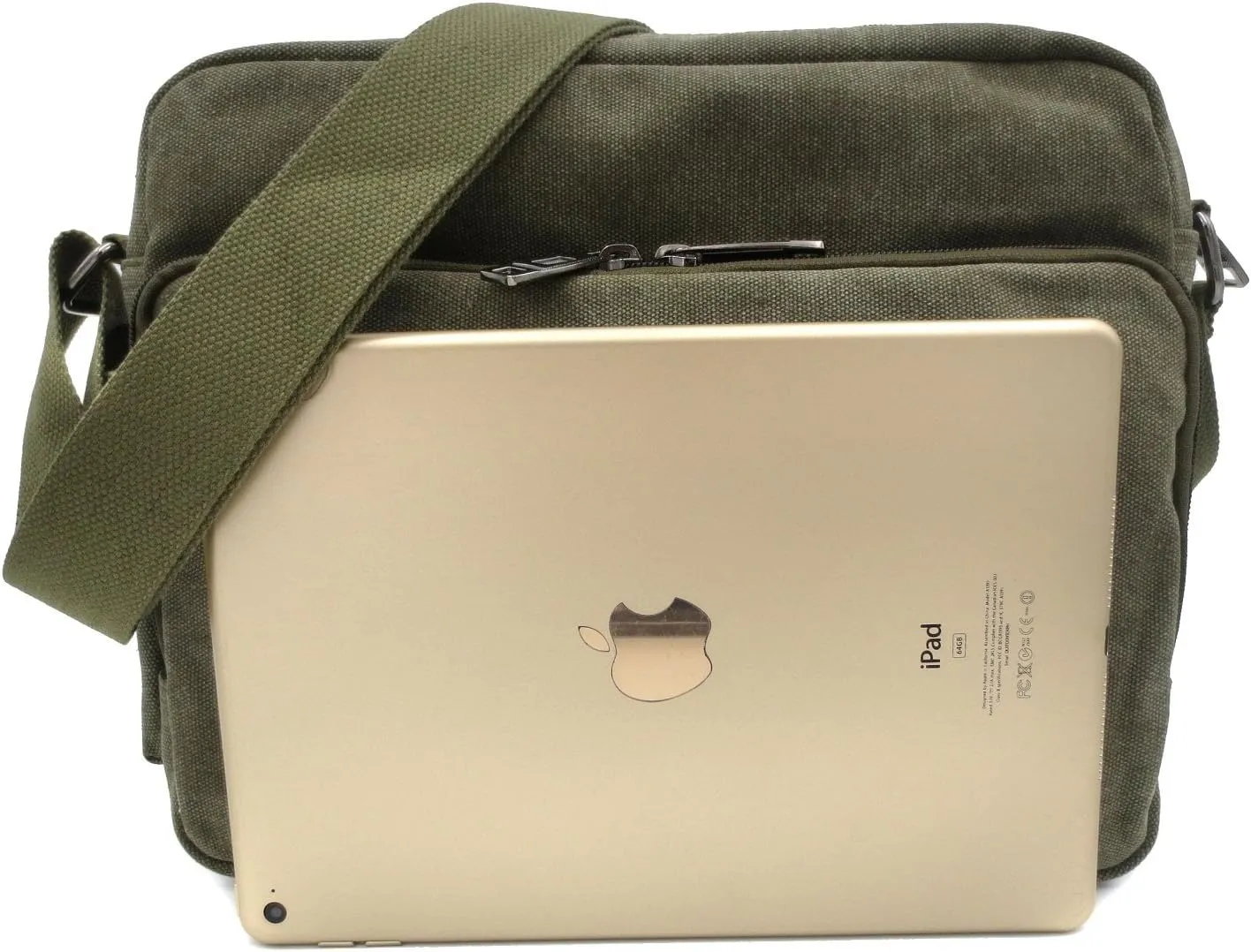 Mens Messenger Bag Canvas Shoulder Bag for Women Multi-pocket Travel Purses Satchel Work Handbag Crossbody Bag