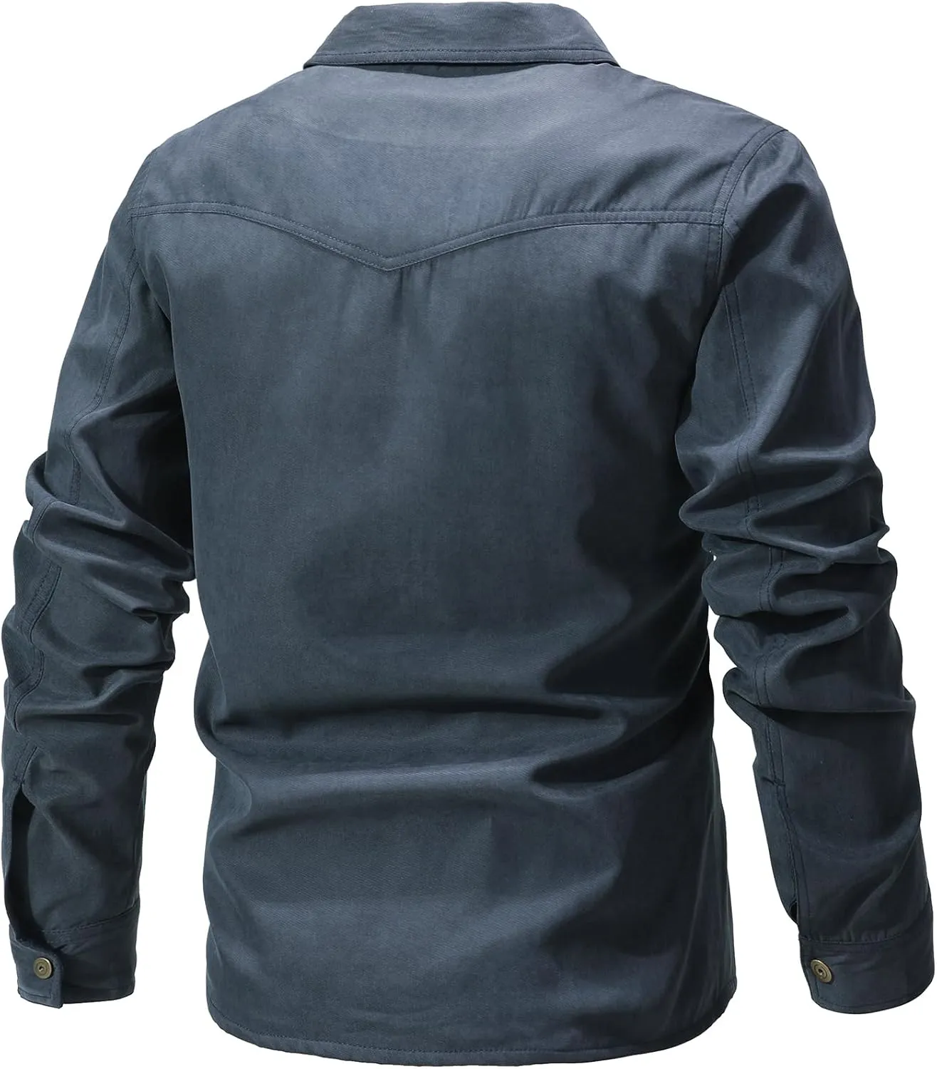 Men's Shirt Jacket Shacket with Flannel Lined Casual Snap Button Overshirt Western Cowboy Jackets Fall Clothing