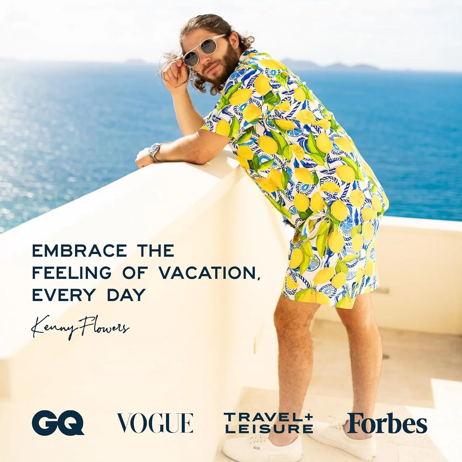 Men's Short Sleeve Button-Down Shirt, Printed Modern Hawaiian Shirt, Soft Rayon, Regular and Relaxed Fit