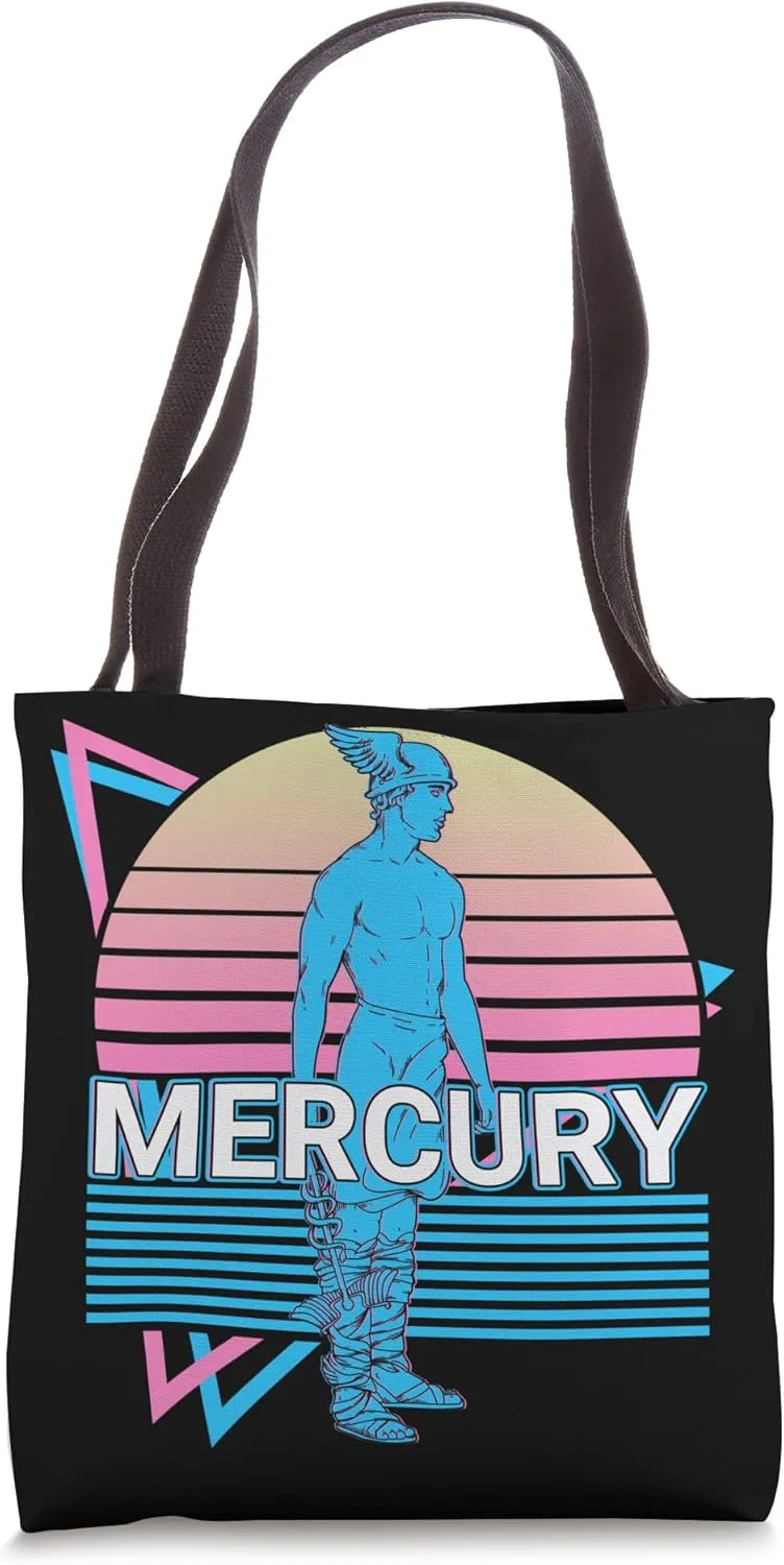 Mercury Messenger of the Gods Ancient Roman Mythology Retro Tote Bag