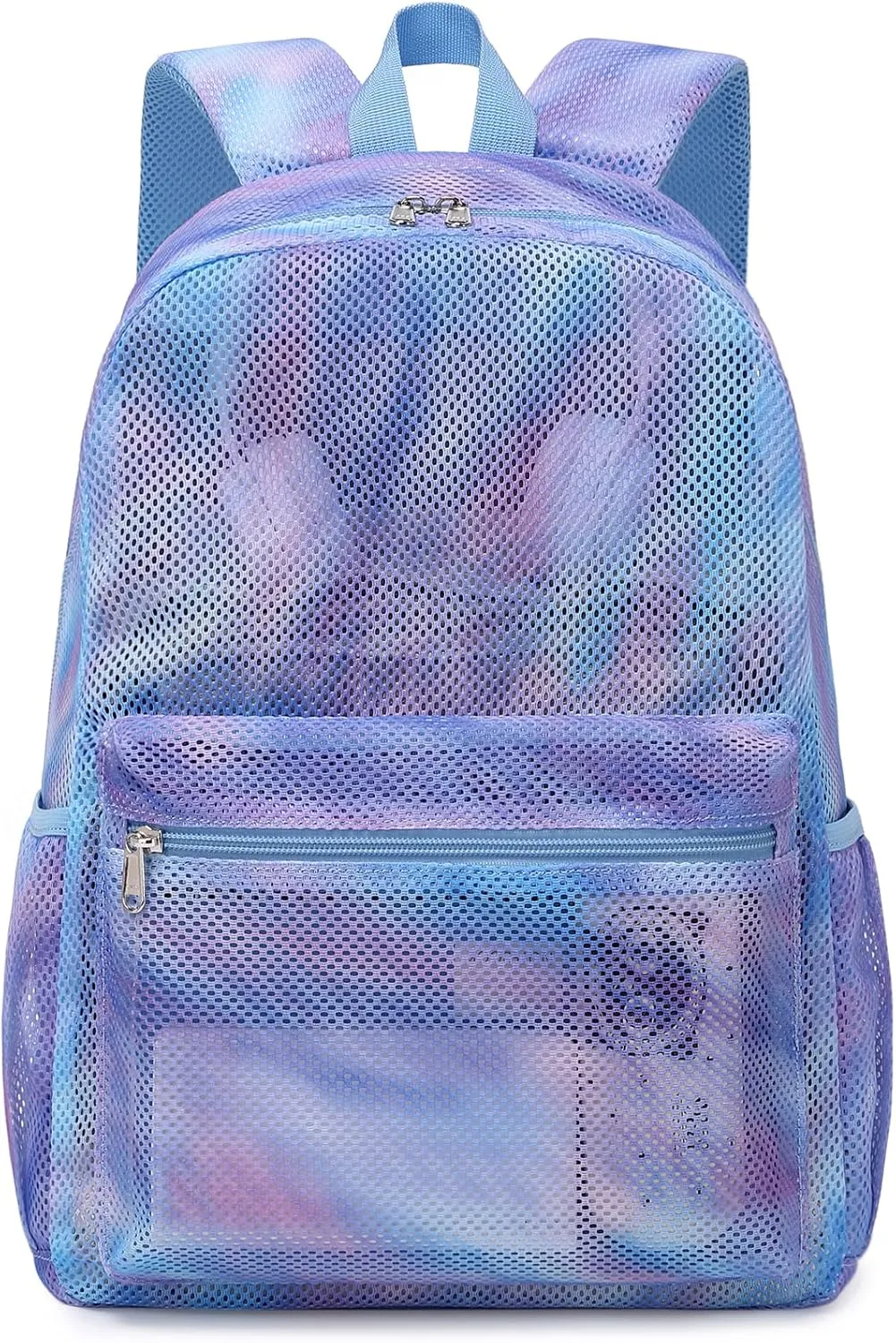 Mesh Backpack for Girls Semi-Transparent Mesh School Backpack See Through Casual Bookbag Lightweight School Bookbag
