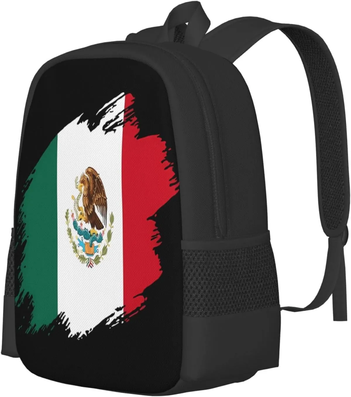 Mexico Mexican Eagle Flag Casual Backpacks Large Capacity Backpack Laptop Rucksack Sport Daypack Commuter Bags with Adjustable Strap for Traveling Camping