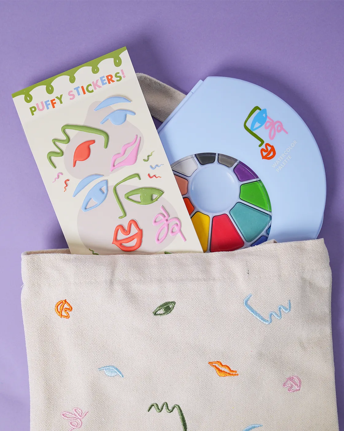 Mini Tote Bag (Art Party Theme)