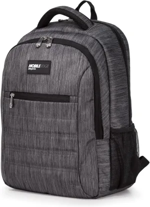 Mobile Edge SmartPack Laptop Backpack for Men and Women, Compatible with Mac 16-17 Inch Laptops, Travel Computer Bag, Super Lightweight, Water-Resistant Exterior, Carbon