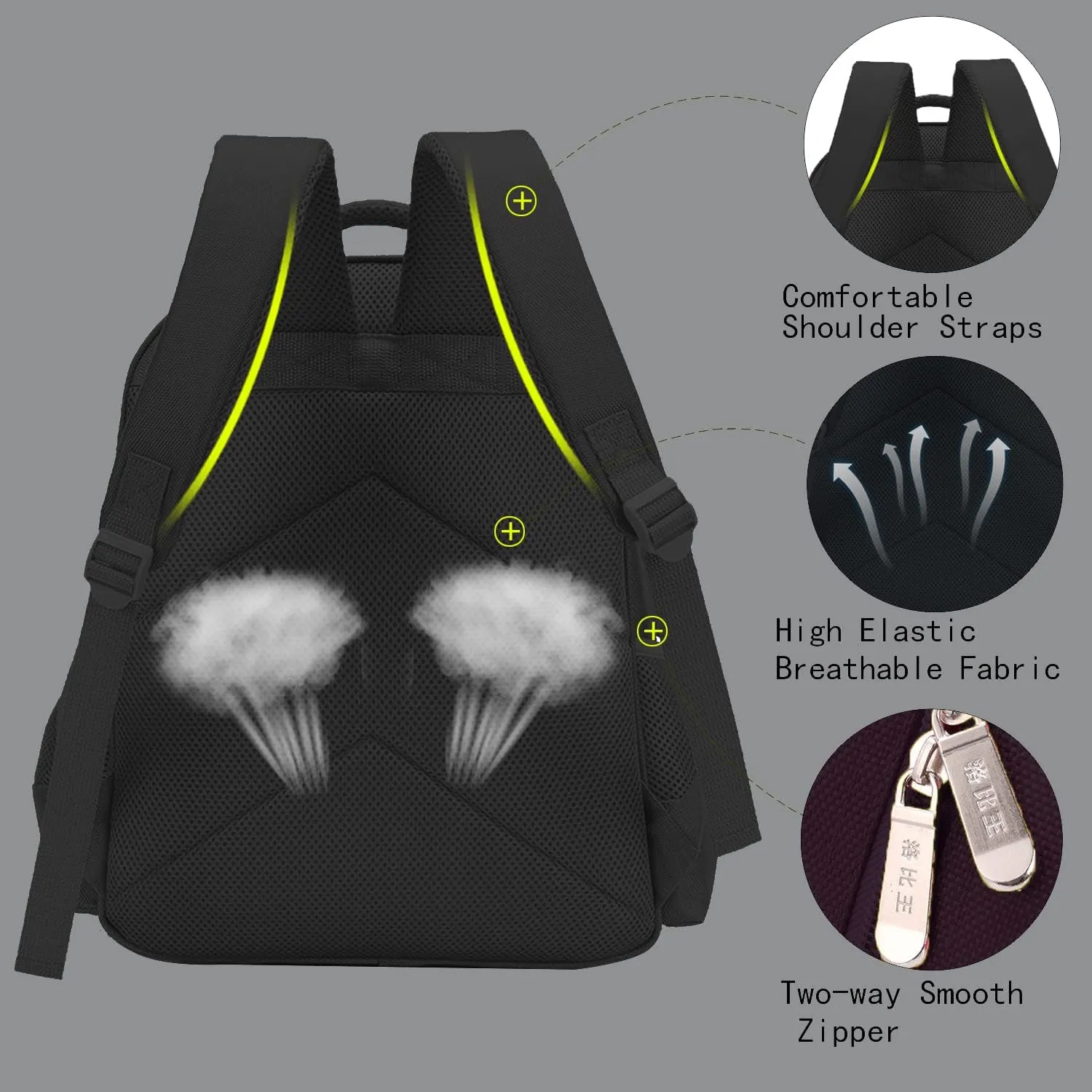 Monsters Music Horror Game Kids Backpacks Cartoon Anime School Bag Cute Large Capacity Travel Bag Student Bookbag