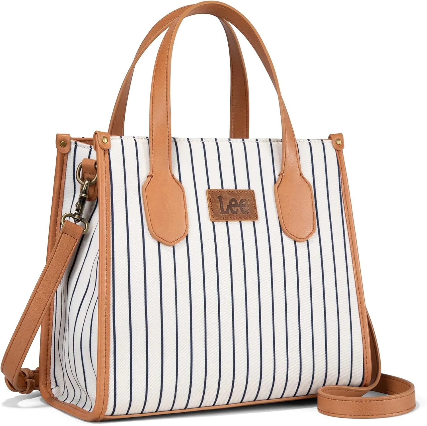 Montana West x Lee Tote Bag for Women Striped Top Handle Handbag with Adjustable Strap