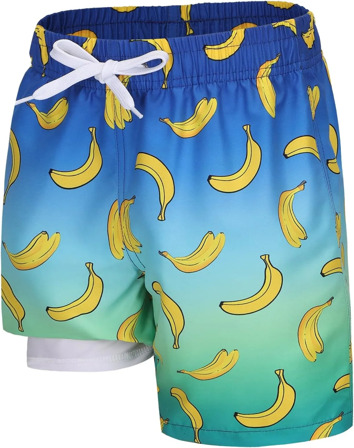 Moon Tree Boys Swim Trunks with Brief Liner for Boys Swim Shorts Quick Dry Boards Shorts Beach Swimwear