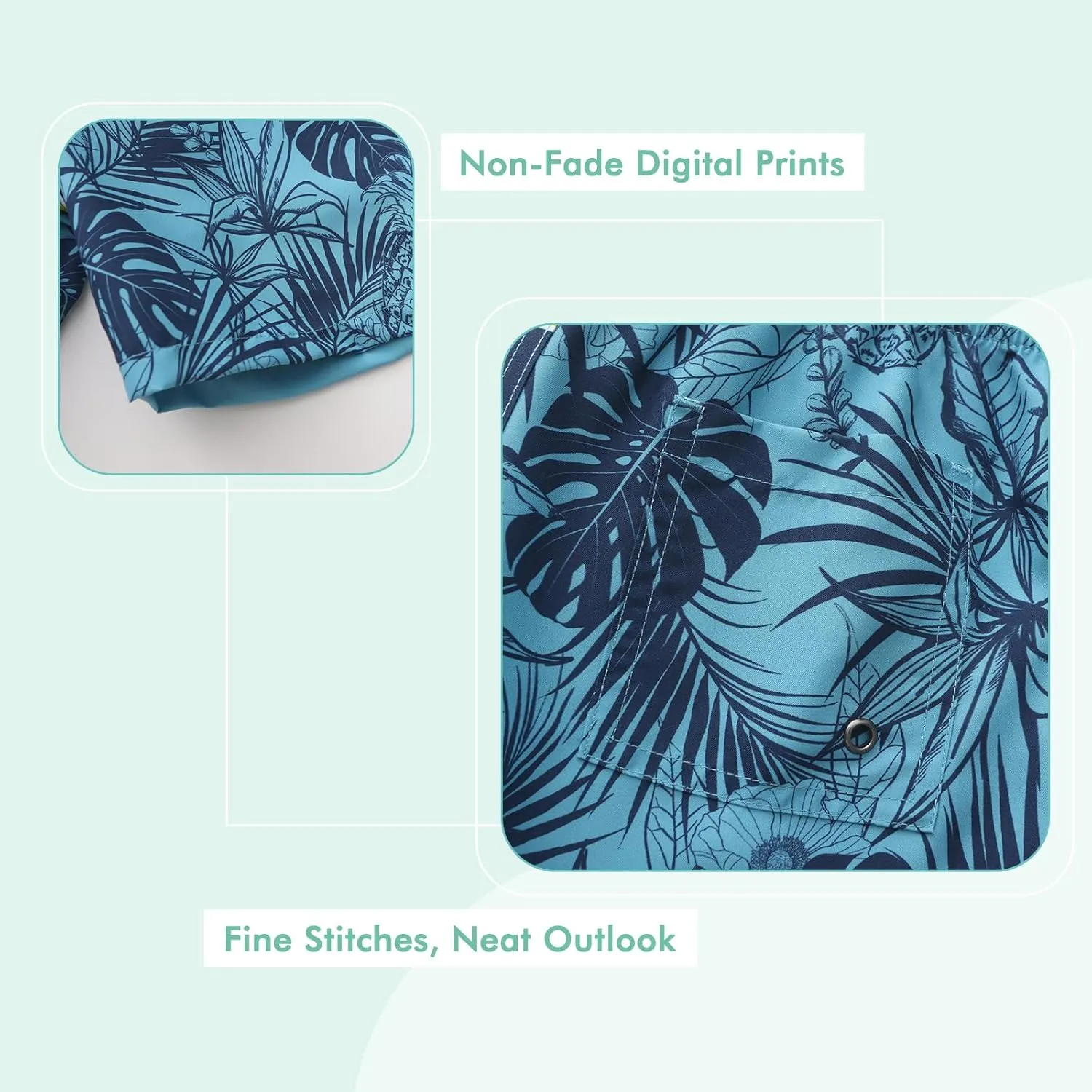 Moon Tree Boys Swim Trunks with Brief Liner for Boys Swim Shorts Quick Dry Boards Shorts Beach Swimwear