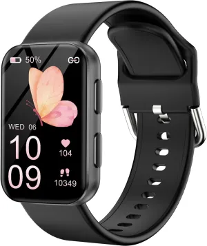 MorePro Health Fitness Tracker with Blood oxy-gen Monitor and 24/7 Heart Rate and Blood Pressure, Sleep Monitor, 120  Sport Modes Waterproof Fitness Watch for Women Men Android iOS, Black