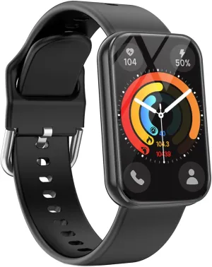 MorePro Health Fitness Tracker with Blood oxy-gen Monitor and 24/7 Heart Rate and Blood Pressure, Step Calorie Counter, 120  Sport Modes Waterproof Smart Watch for Women Men Android iOS, Black
