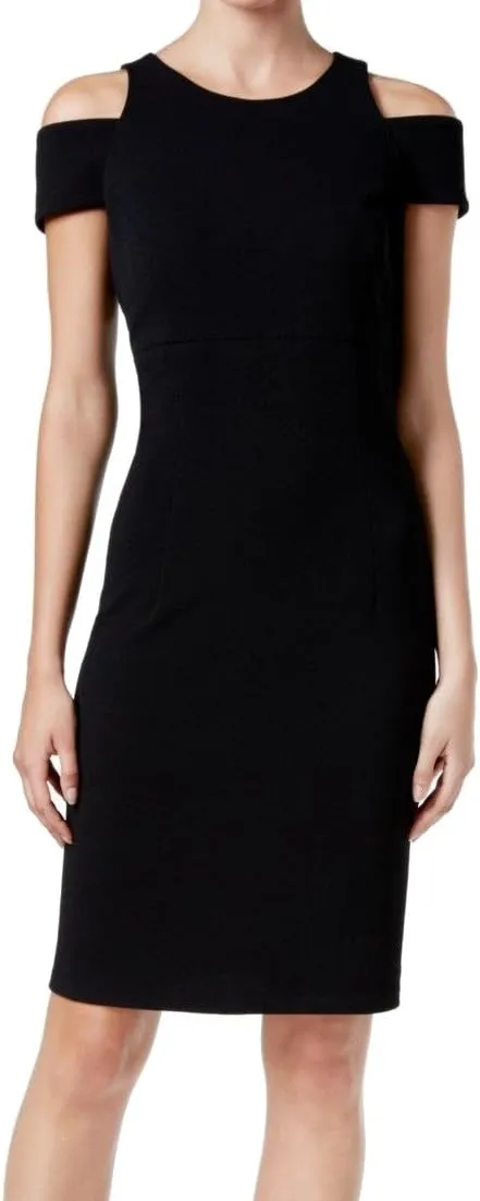 MSK Deep Womens Cold Shoulder Cocktail Sheath Dress