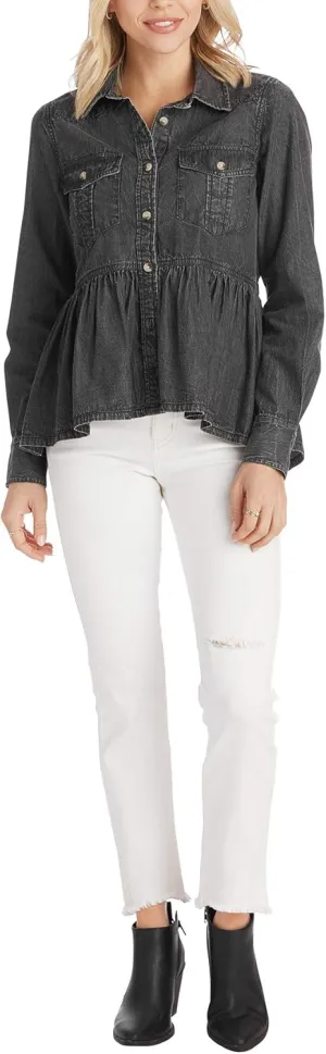 Mud Pie Women's Hayden Peplum Top