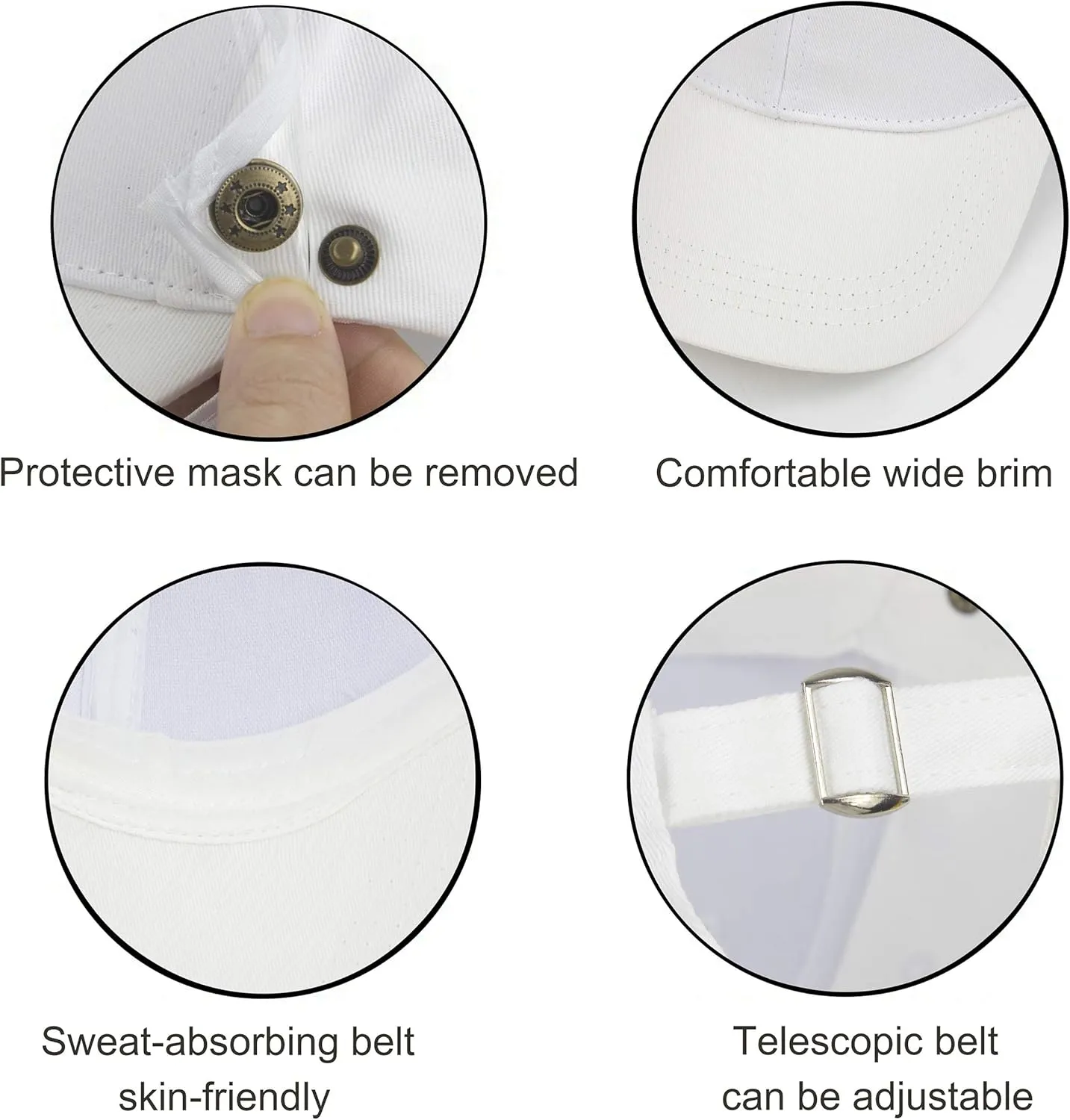 Muryobao Men Women Summer Face Shield Baseball Hat UV Protection Outdoor Fishing Detachable Sun Visor Cap
