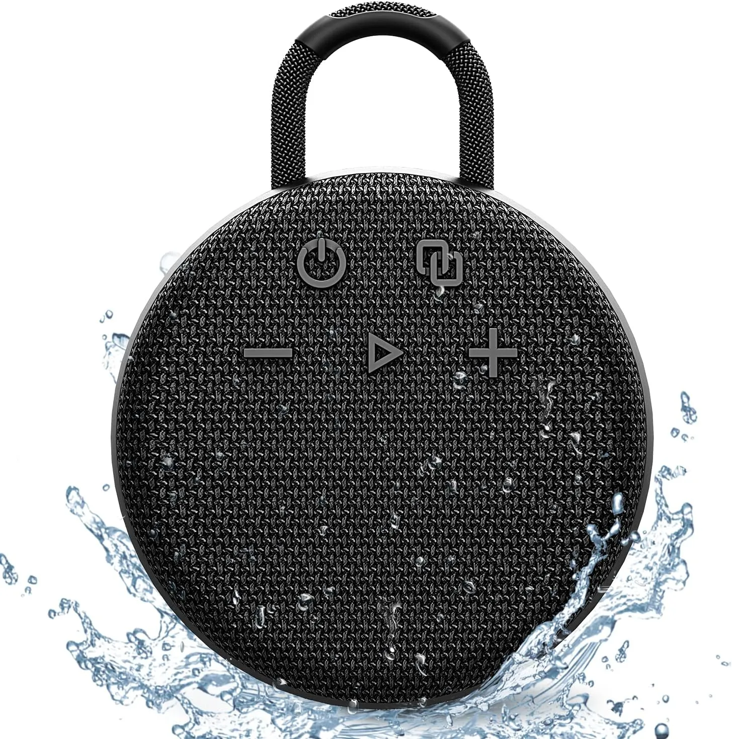 MusiBaby Bluetooth Speaker,Shower Speaker with True Wireless Stereo,Bluetooth 5.2,25H Playtime for Kayak,Beach,Travel,Pool(Black)