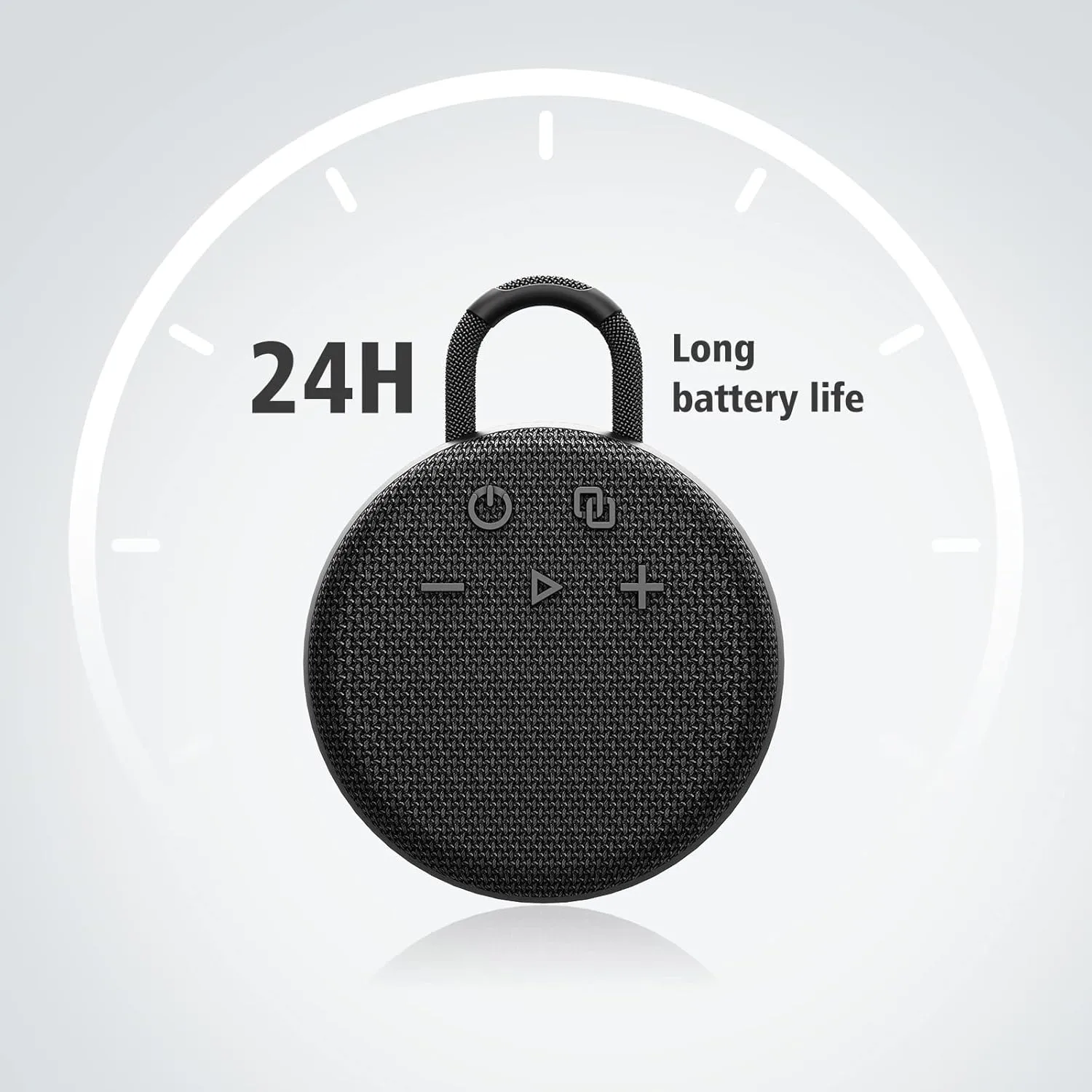 MusiBaby Bluetooth Speaker,Shower Speaker with True Wireless Stereo,Bluetooth 5.2,25H Playtime for Kayak,Beach,Travel,Pool(Black)