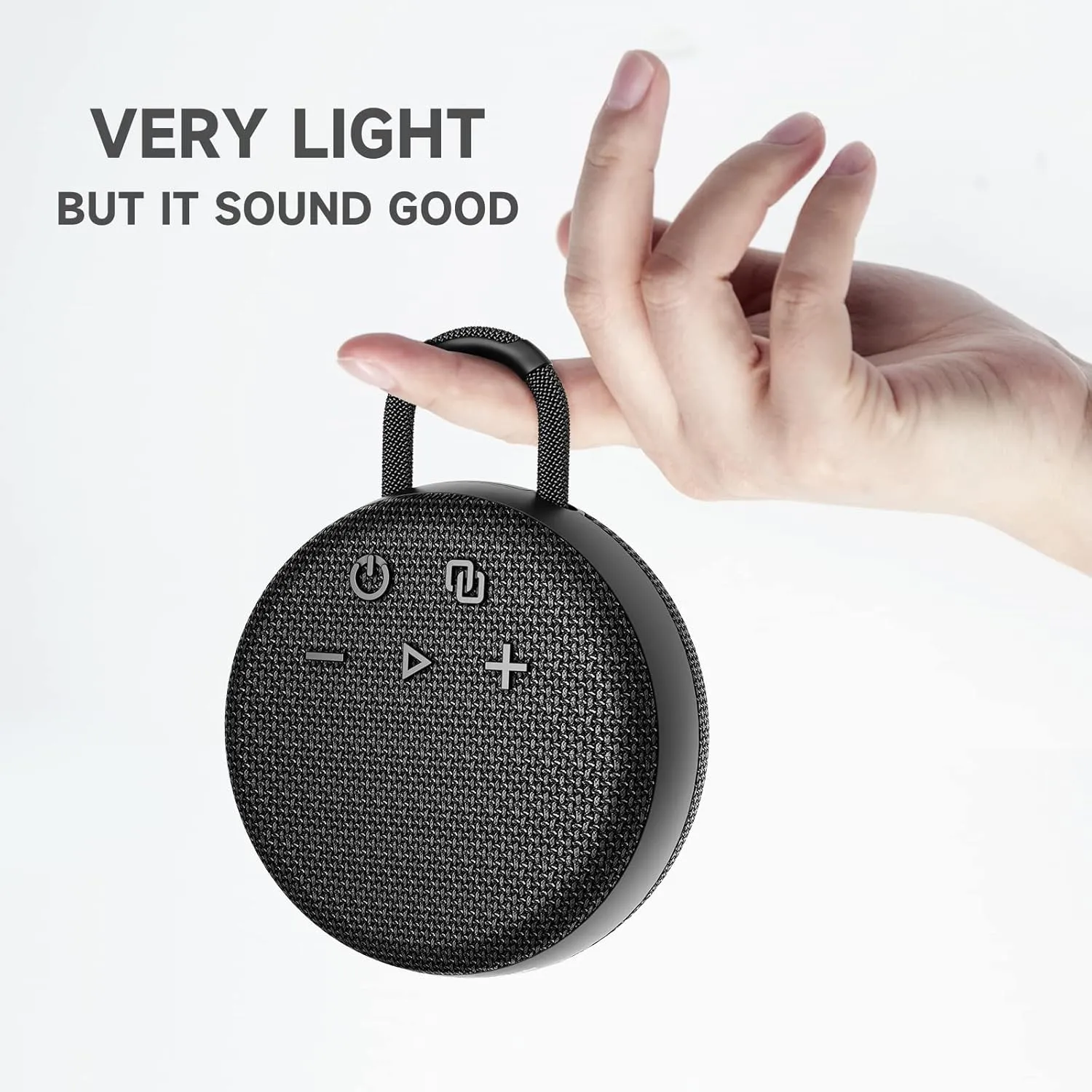 MusiBaby Bluetooth Speaker,Shower Speaker with True Wireless Stereo,Bluetooth 5.2,25H Playtime for Kayak,Beach,Travel,Pool(Black)