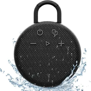 MusiBaby Bluetooth Speaker,Shower Speaker with True Wireless Stereo,Bluetooth 5.2,25H Playtime for Kayak,Beach,Travel,Pool(Black)