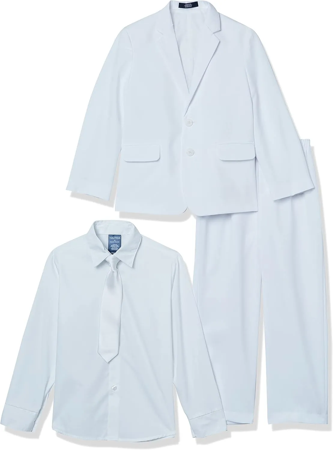 Nautica Boys' 4-Piece Tuxedo Set with Dress Shirt, Bow Tie, Jacket, and Pants