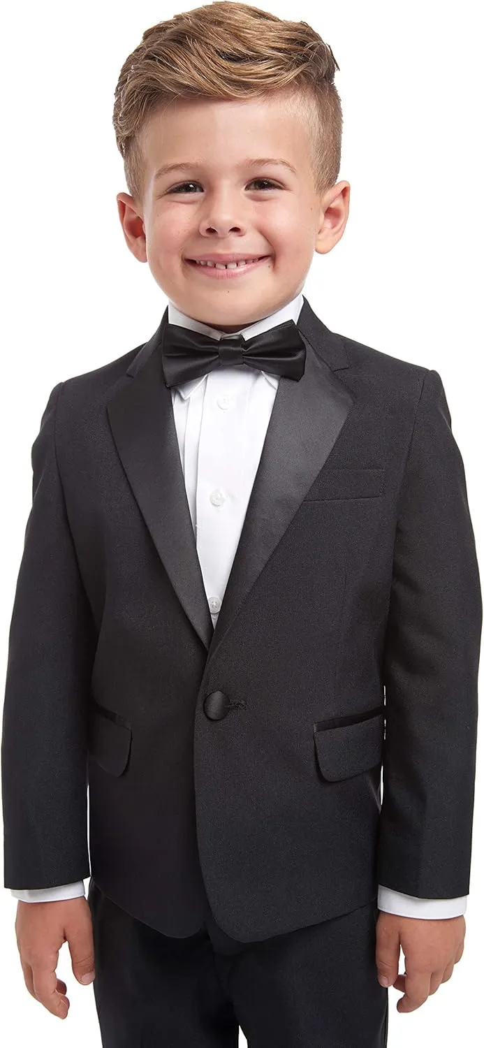 Nautica Boys' 4-Piece Tuxedo Set with Dress Shirt, Bow Tie, Jacket, and Pants