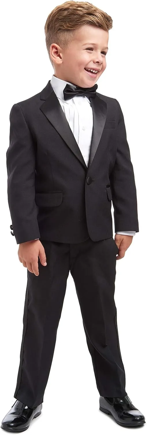 Nautica Boys' 4-Piece Tuxedo Set with Dress Shirt, Bow Tie, Jacket, and Pants
