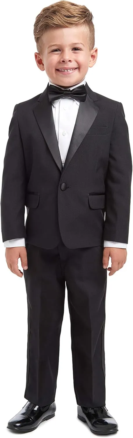 Nautica Boys' 4-Piece Tuxedo Set with Dress Shirt, Bow Tie, Jacket, and Pants