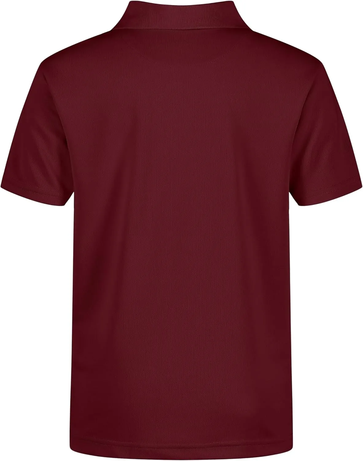 Nautica Boys' School Uniform Short Sleeve Polo Shirt, Button Closure, Moisture Wicking Performance Material