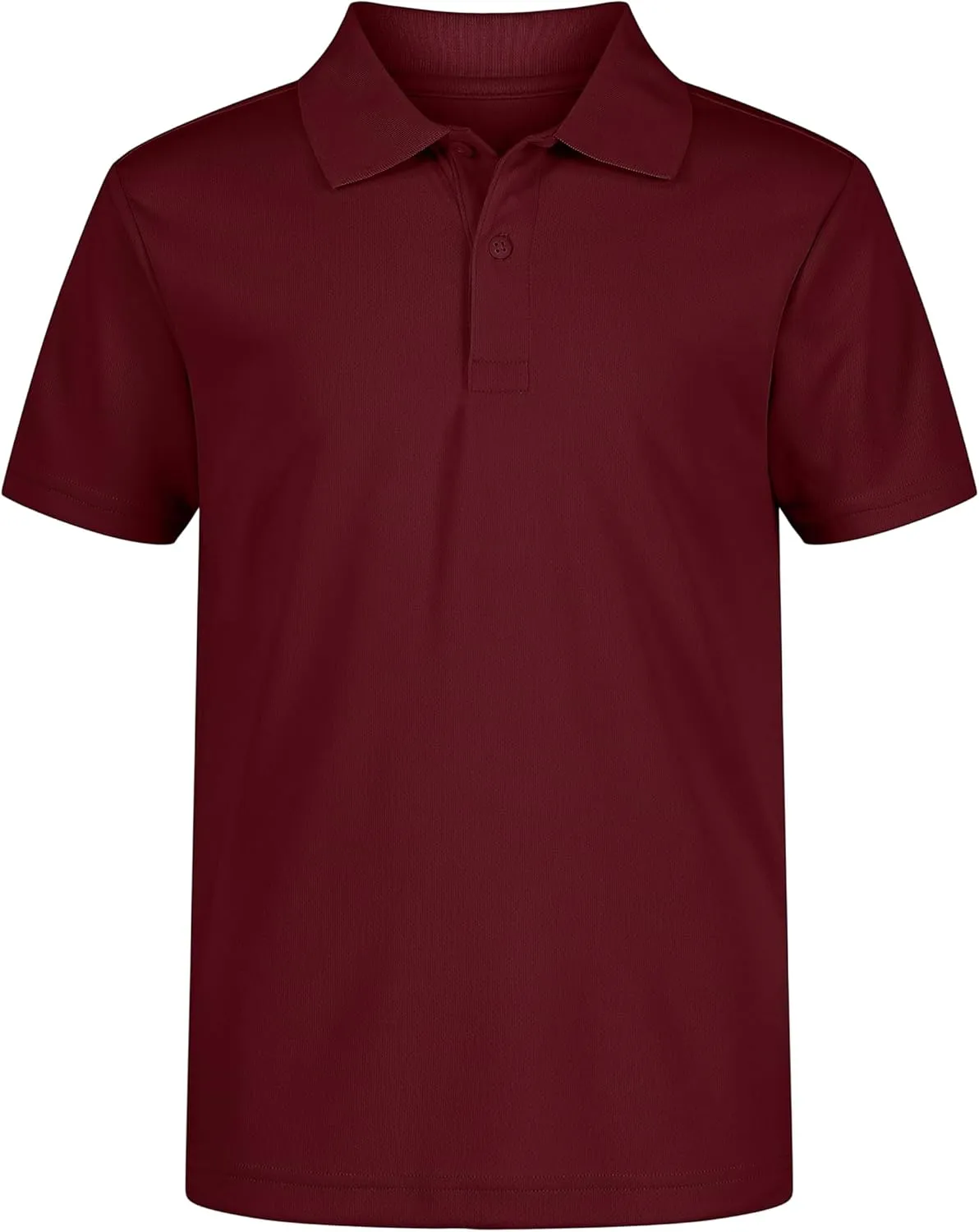 Nautica Boys' School Uniform Short Sleeve Polo Shirt, Button Closure, Moisture Wicking Performance Material