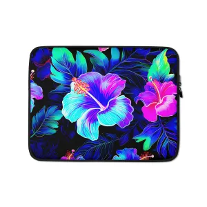 Neon Hawaiian Flower Laptop Sleeve