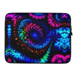 Neon Nebula Galaxy Swirl Laptop Sleeve