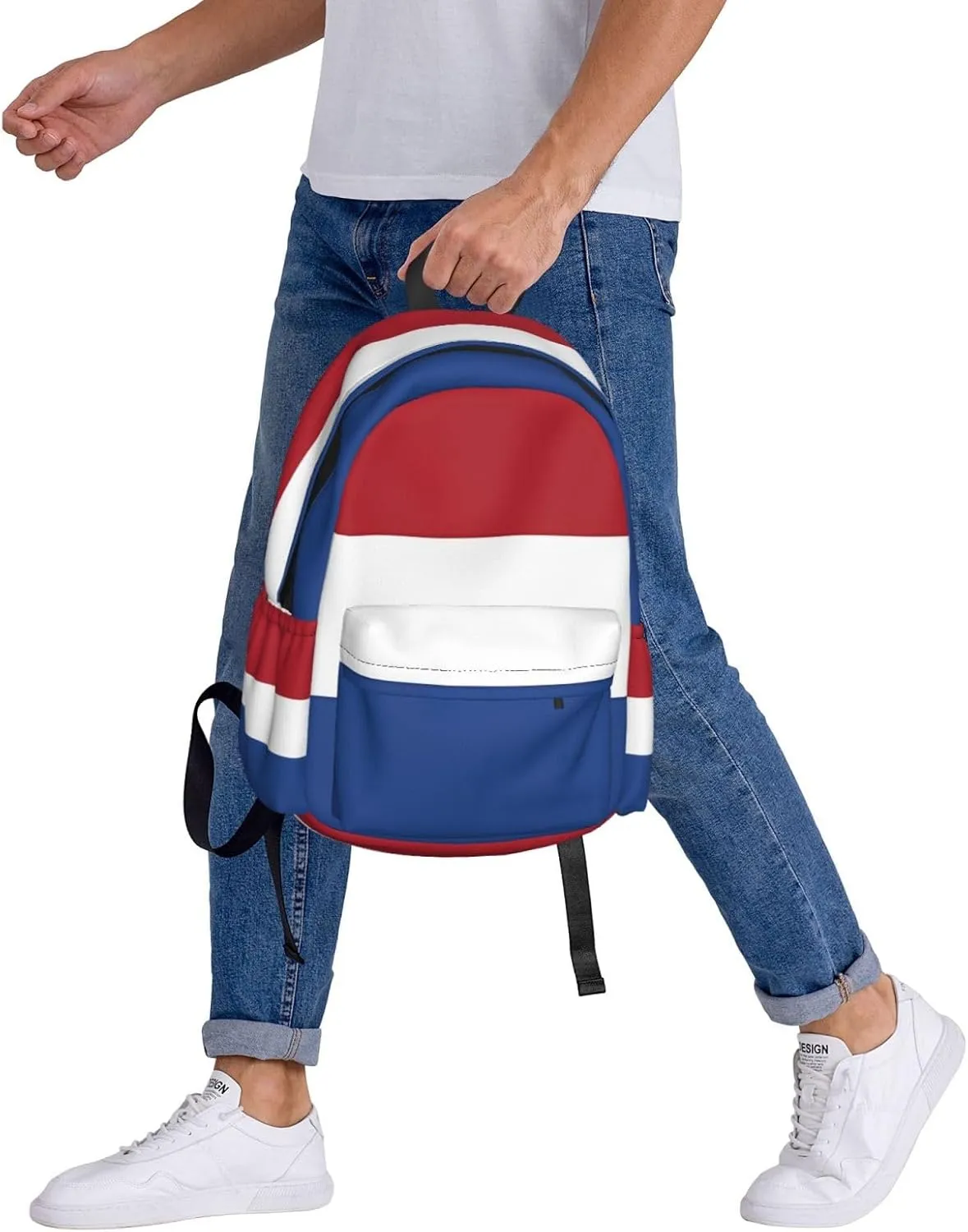 Netherlands Holland Flag Large Travel Backpack Casual Backpacks Laptop Daypack Working Rucksack Lightweight Back Pack Sports Bag with Adjustable Shoulder Strap
