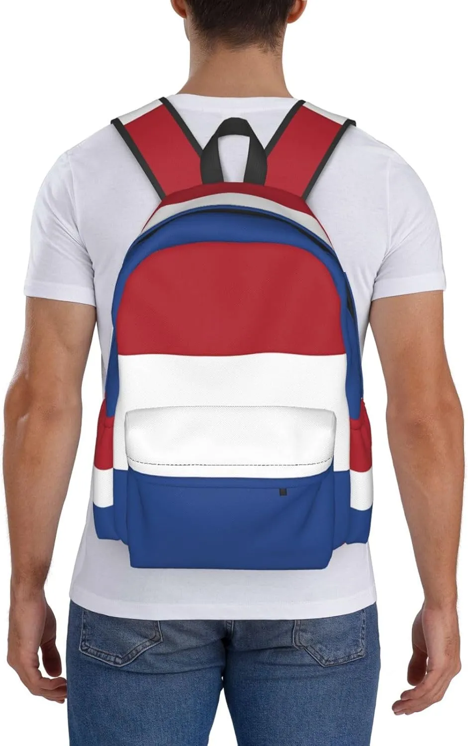 Netherlands Holland Flag Large Travel Backpack Casual Backpacks Laptop Daypack Working Rucksack Lightweight Back Pack Sports Bag with Adjustable Shoulder Strap