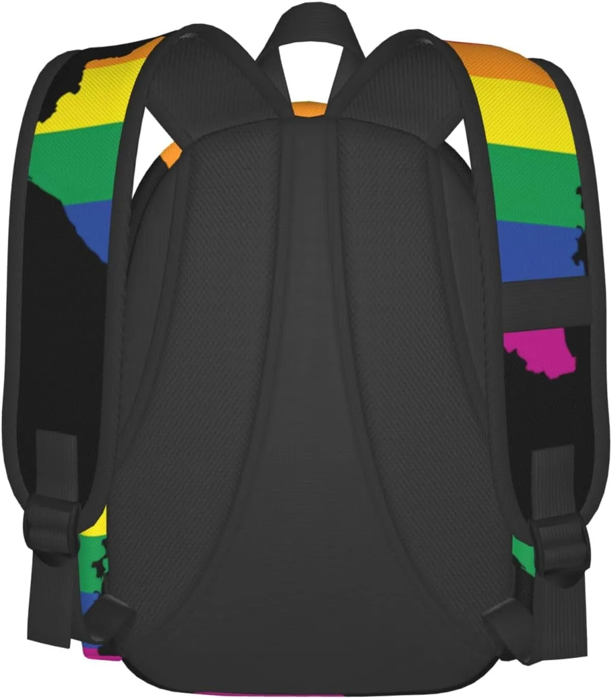Nicaragua LGBT Rainbow Gay Pride Map Flag Casual Backpack Large Capacity Travel Backpacks Laptop Daypack Commuter Rucksack Adjustable Strap Sports Bags for Hiking Biking