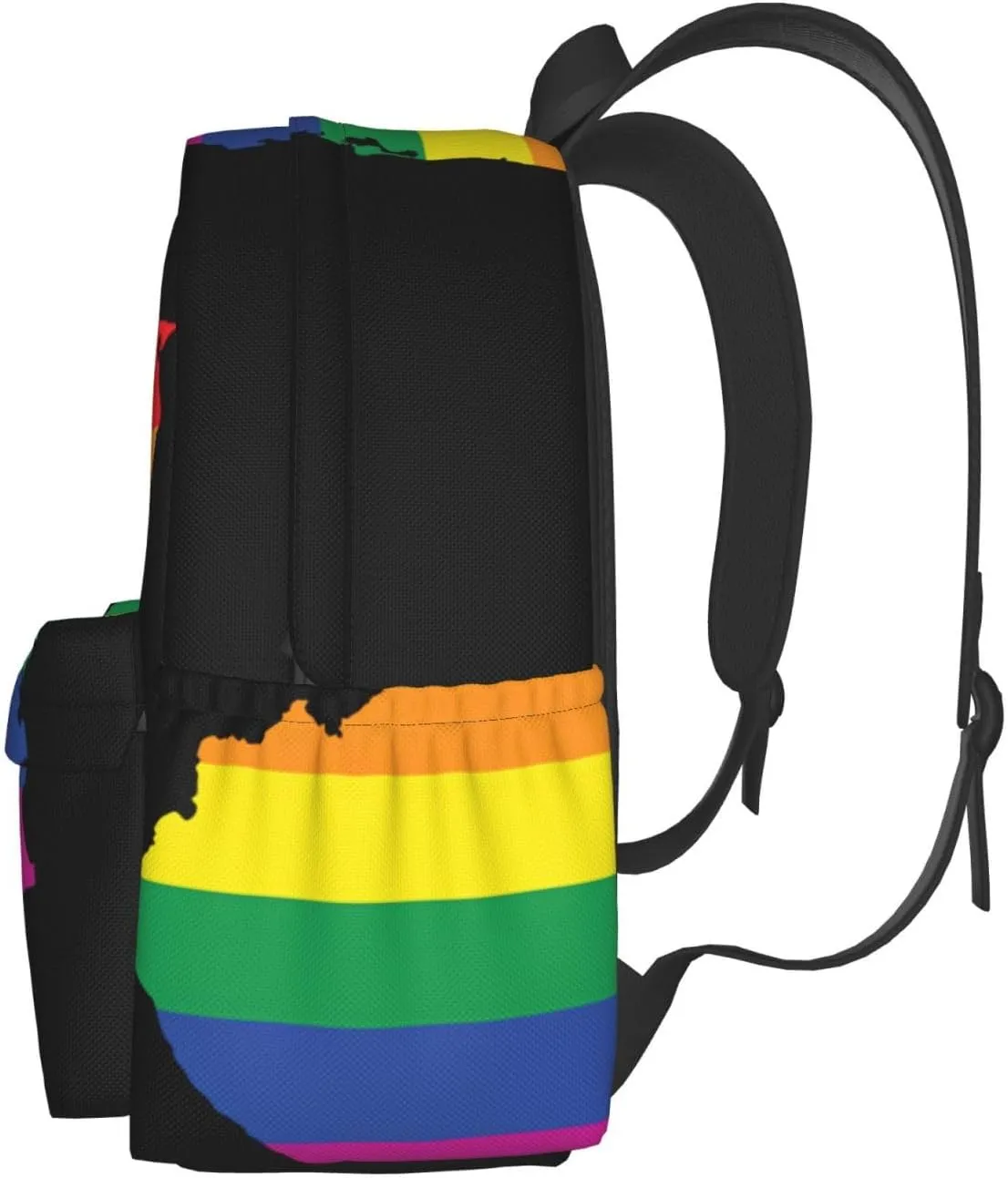 Nicaragua LGBT Rainbow Gay Pride Map Flag Casual Backpack Large Capacity Travel Backpacks Laptop Daypack Commuter Rucksack Adjustable Strap Sports Bags for Hiking Biking