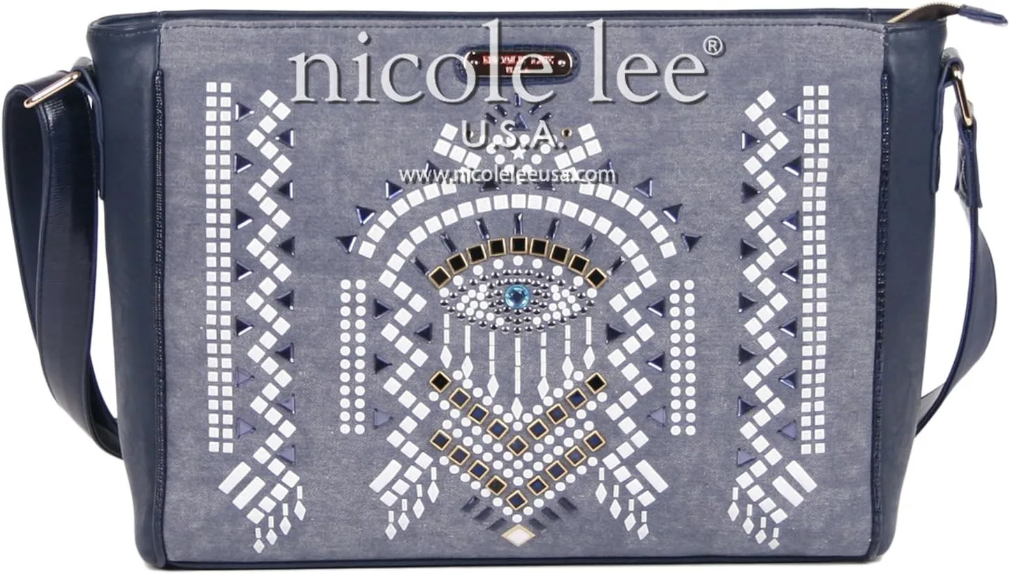 Nicole Lee Ramsha Stud Detail Messenger Bag, Red, One Size
