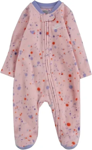 Nike Baby Girl Microfleece Footed Coverall with Zipper Closure (Arctic Punch(06I084-A6A)/Blue, 6 Months)