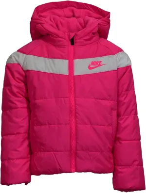Nike Girl's Sportswear Futura Puffer Jacket (Little Kids) Hyper Pink 6 Little Kid