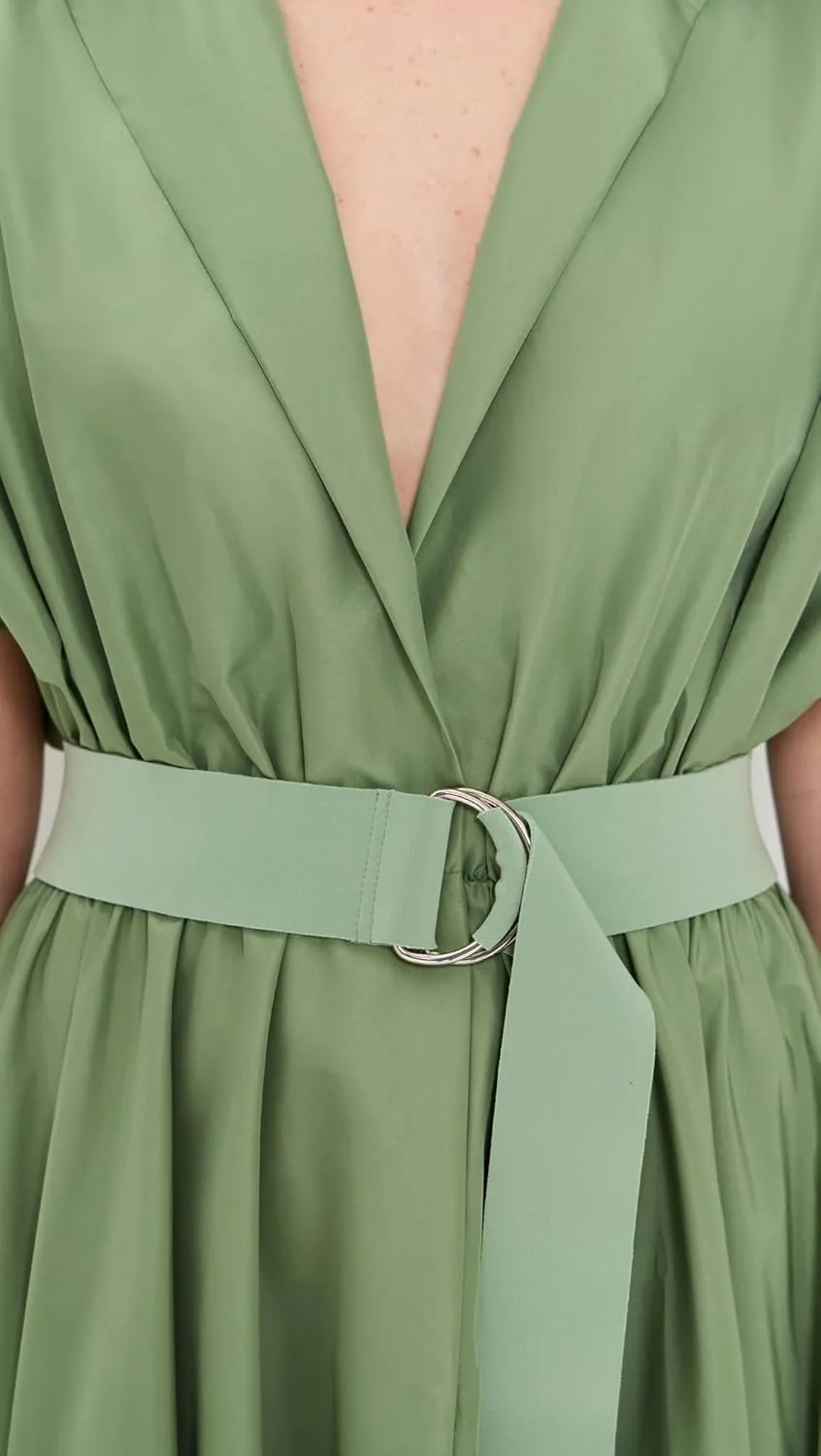 Norma Kamali Women's Belted Flared Maxi Dress