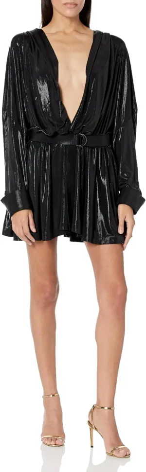 Norma Kamali Women's Hooded Super Oversized Boyfriend Nk Shirt Flared Mini Dress
