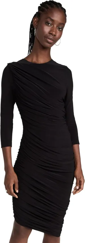 Norma Kamali Women's Long Sleeve Diana Mini Dress
