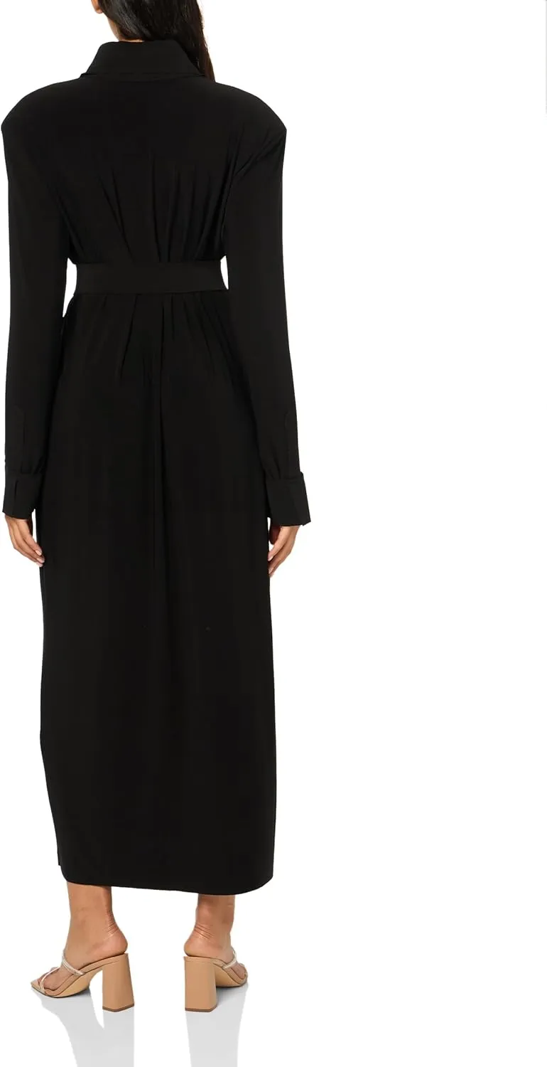 Norma Kamali Women's Nk Shirt Dress Long W/Shoulder Pads