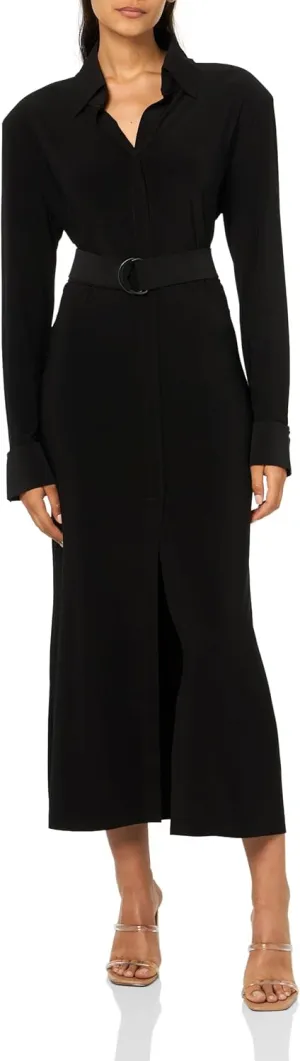 Norma Kamali Women's Nk Shirt Dress Long W/Shoulder Pads