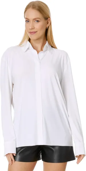 Norma Kamali Women's Nk Shirt W/Collar Stand