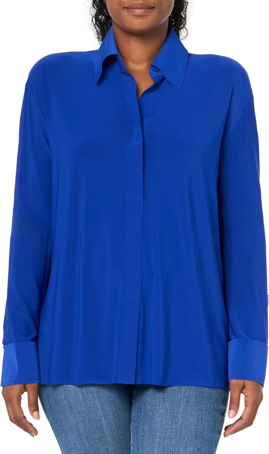 Norma Kamali Women's Nk Shirt W/Collar Stand
