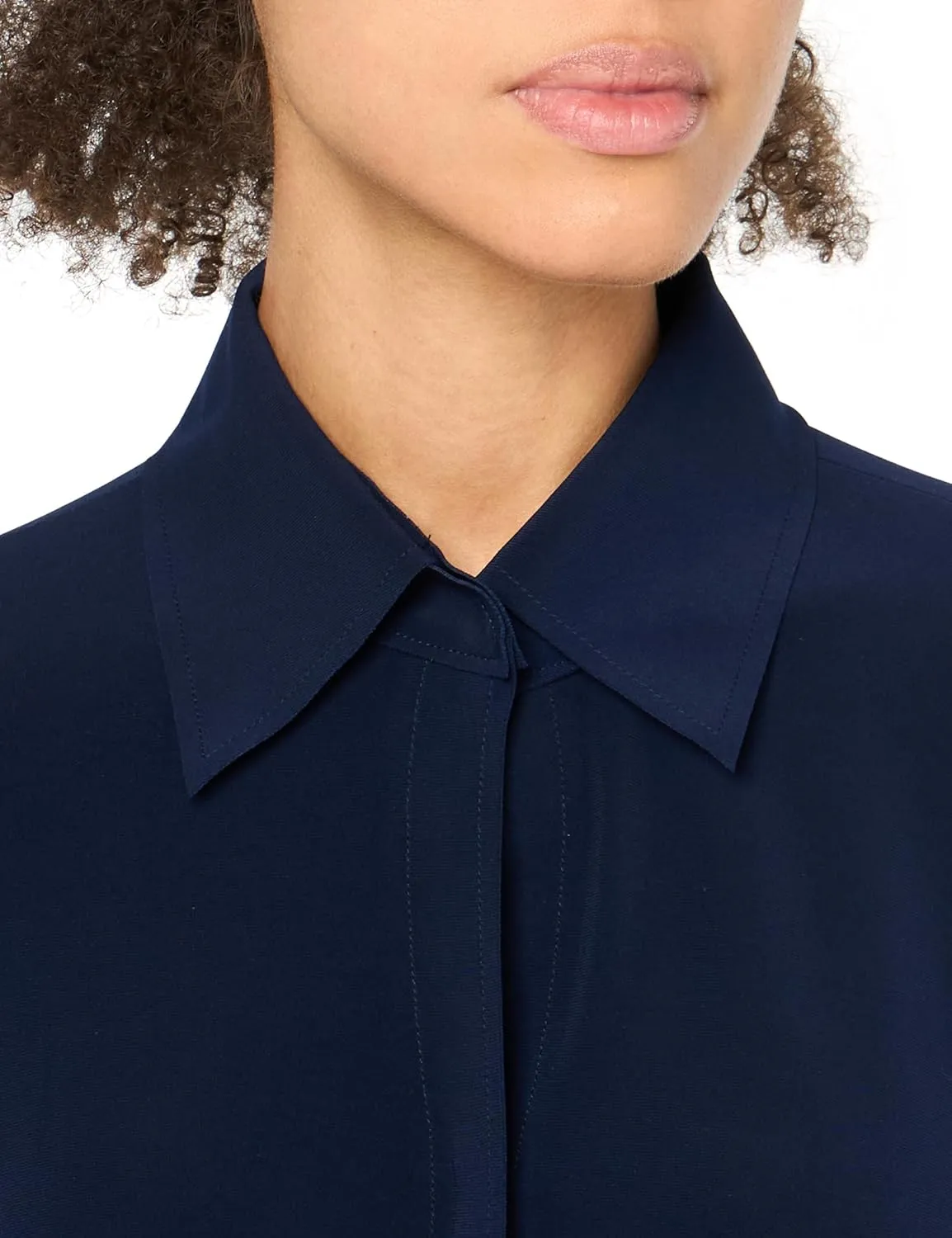 Norma Kamali Women's Nk Shirt W/Collar Stand