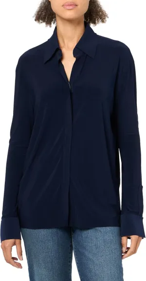 Norma Kamali Women's Nk Shirt W/Collar Stand