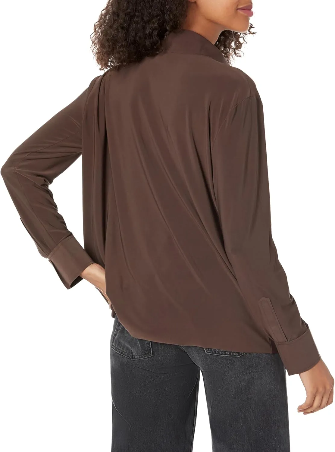 Norma Kamali Women's Nk Shirt W/Collar Stand